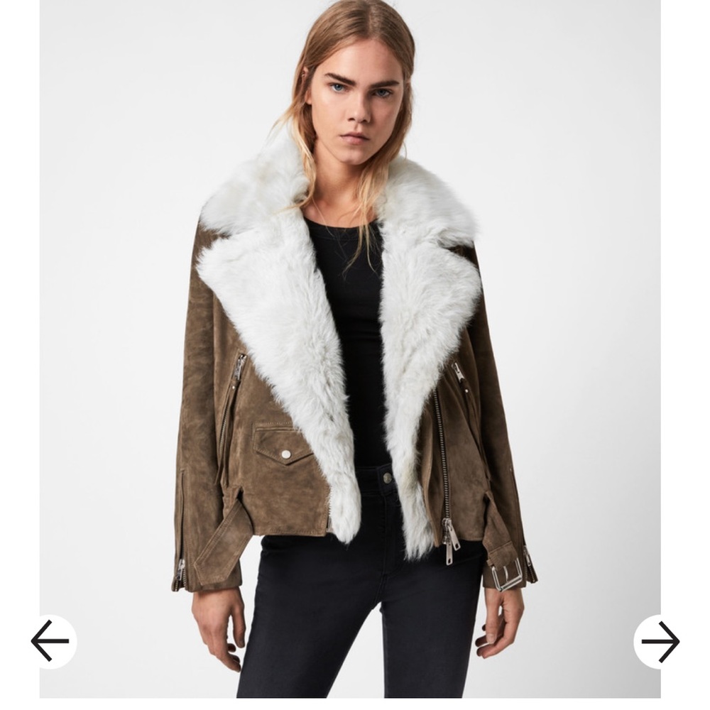 AllSaints Luna 4-In-1 Shearling Biker Jacket